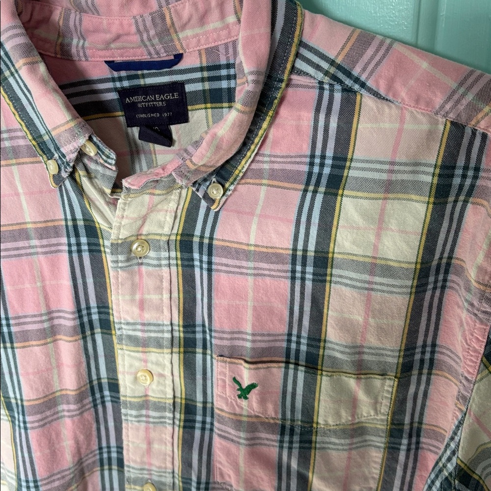 American Eagle Plaid Button Down - image 2